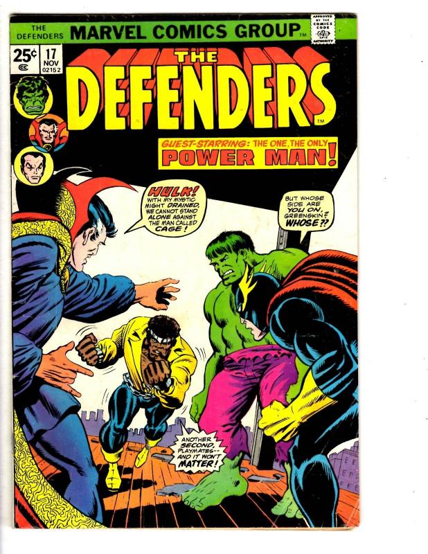 3 The Defenders Marvel Comic Books # 16 17 18 Namor Hulk Doctor Strange WT2