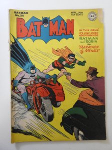 Batman #34 (1946) GD/VG Condition! Cover detached top staple