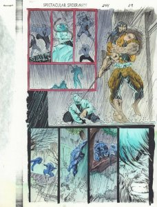 Spectacular Spider-Man #244 p.9 Color Guide Art Kraven the Hunter by John Kalisz
