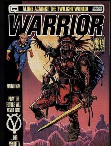 WARRIOR (1982 QUALITY) 14 A MOORE, V FOR VENDETTA VF-NM