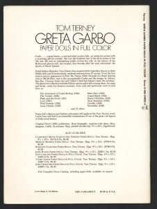 Greta Garbo Paper Dolls In Full Color #1 1985-First edition-Unused-Fashions-VF