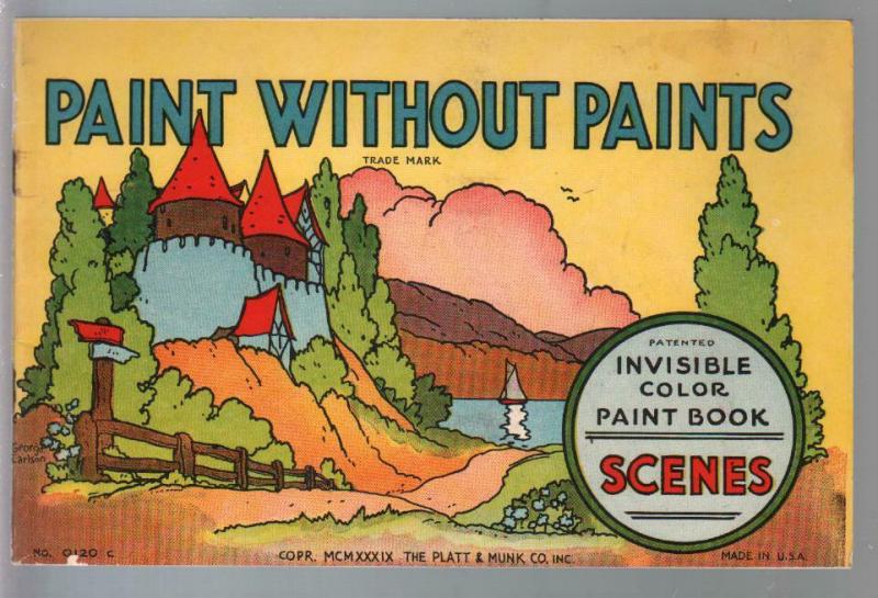 Paint Without Paints #0120C 1939-invisible color paint book-VF-