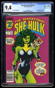 Sensational She-Hulk (1989) #1 CGC NM 9.4 White Pages Origin Retold!