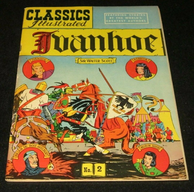 Classics Illustrated #2 Ivanhoe Silver Age Comic Book HRN #64 Sir Walter Scott