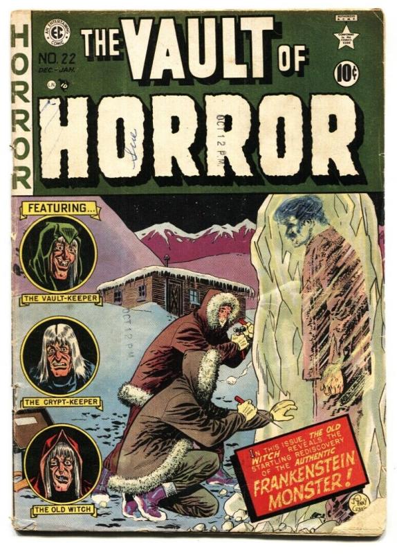 Vault of Horror #22 Frankenstein issue-pre-code horror 1952 EC