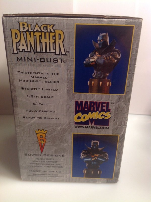 Marvel Bowen Designs Black Panther mini-bust MIB #2324/4000 Modern version 1999