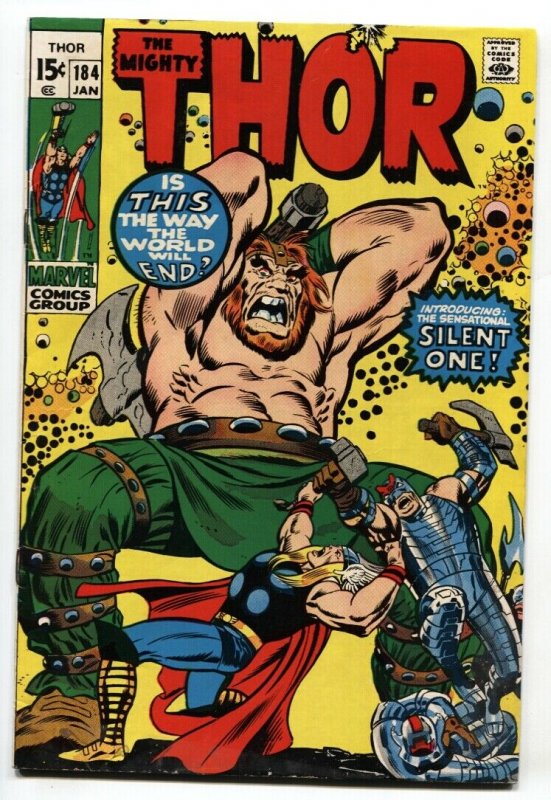 Thor #184 1970 1st SILENT ONE- Marvel Bronze Age FN/VF