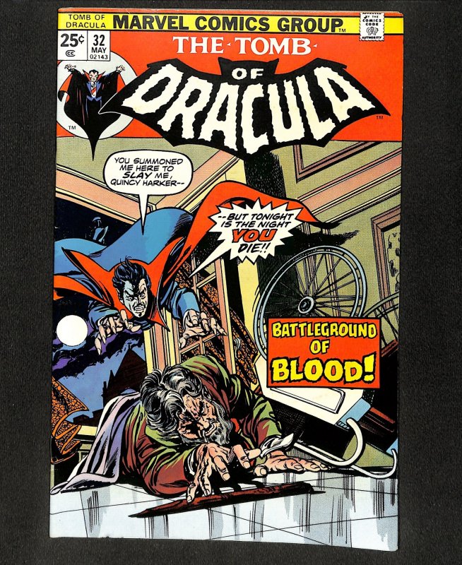 Tomb Of Dracula #32 Quincy Harker Appearance! Gil Kane!