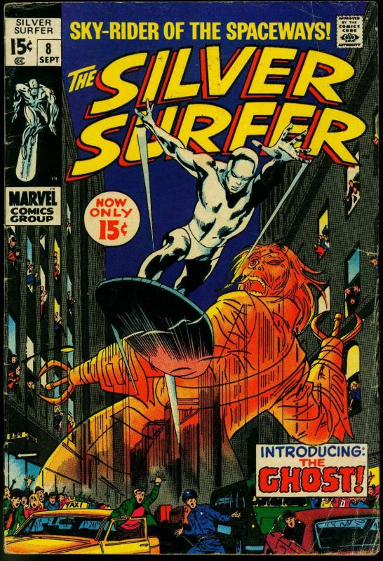 Silver Surfer #8 1969- Marvel Comics- Ghost appearance G/VG