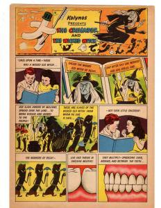 KOLYNOS: Crusader & The Wicked Witch 1 VG 1951 COMICS BOOK