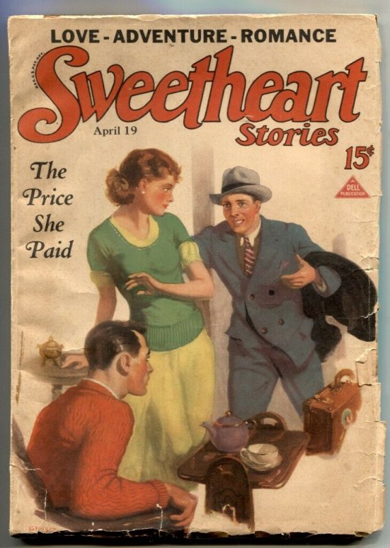 Sweetheart Stories Pulp April 19 1932- Price She Paid VG