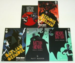 Batman/Grendel #1-2 VF/NM complete series + vol. 2 #1-2 + ashcan - matt wagner