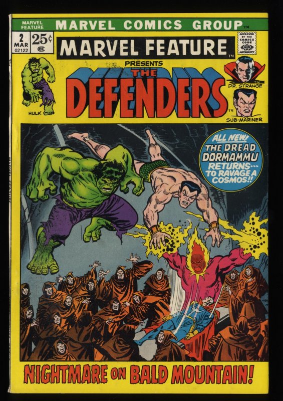 Marvel Feature #2 VF 8.0 White Pages 2nd Defenders!