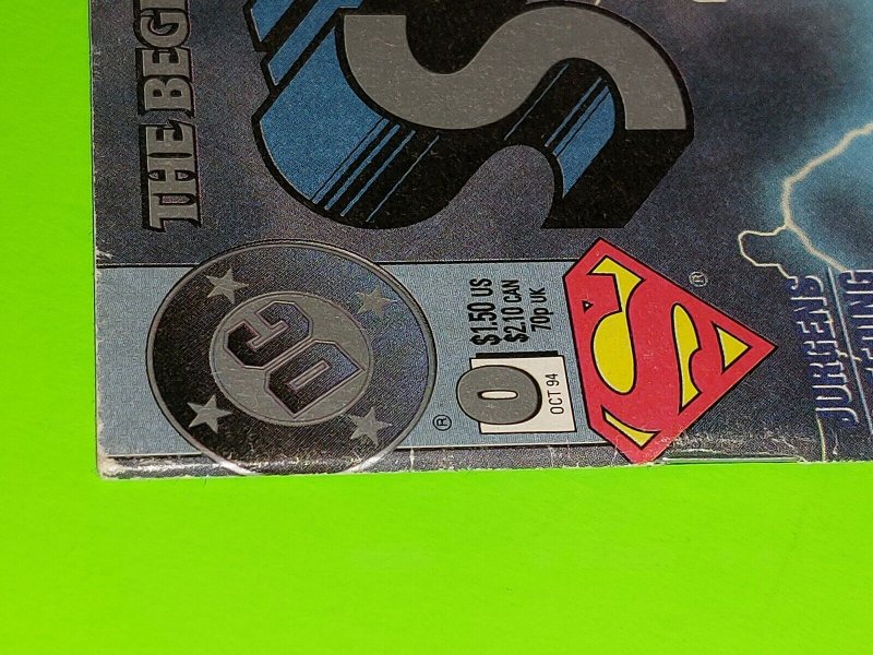 1994 Superman 0 Jurgens Zero Hour Logo Variant VG-FINE
