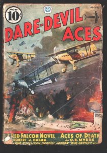 Dare-Devil Aces-Hero pulp-Red Falcon story by Robert J. Hogan-Frederick Blake...