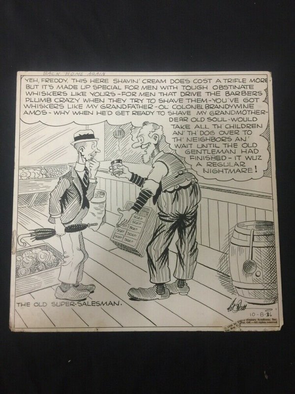 Ed Dodd Back Home Again Original Newspaper Comic Art 10/8/36