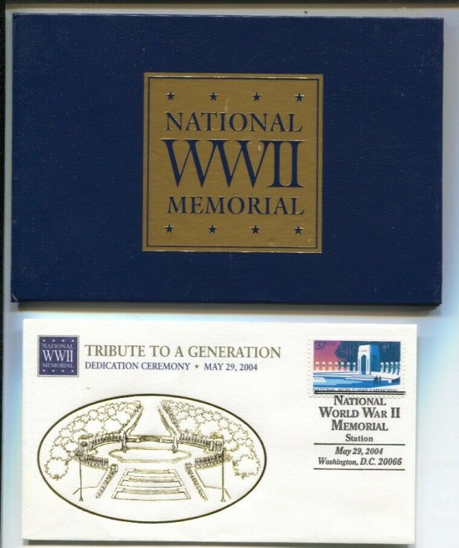 National WWII Memorial First Day Of Issue Envelope 5/29/2004-original case-VF