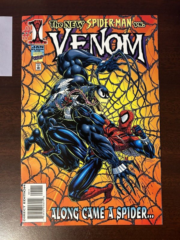 Venom: Along Came A Spider #1 VF-NM Marvel Comics 1996 - Vs the New Spiderman