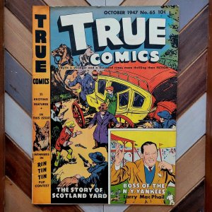 True Comics #65 (Parents Mag 1947) Louis Wolfe / SCOTLAND YARD / NY YANKEES