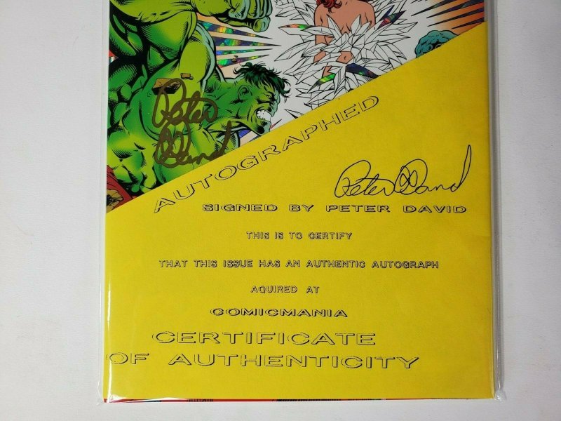 Incredable Hulk #400 Signed by Peter David W/COA  Very RARE