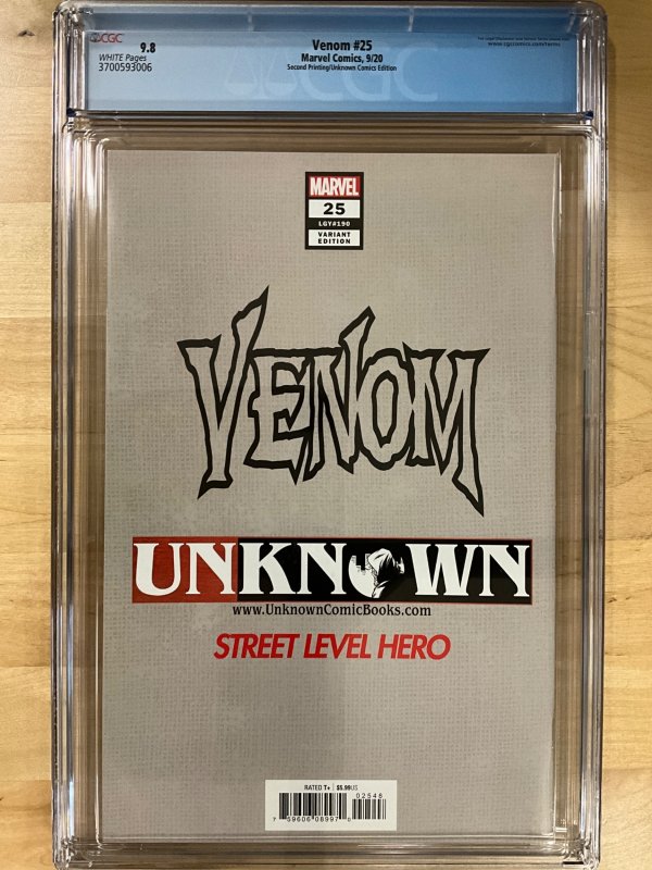 Venom #25 Second Print Virgin Cover (2020) CGC 9.8