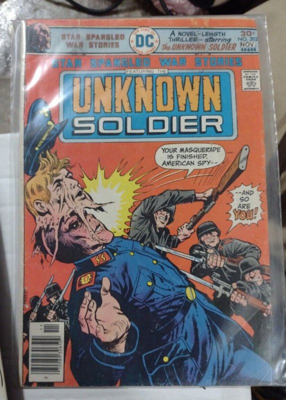 STAR SPANGLED WAR STORIES # 202 1976  DC  JOE KUBERT UNKNOWN SOLDIER