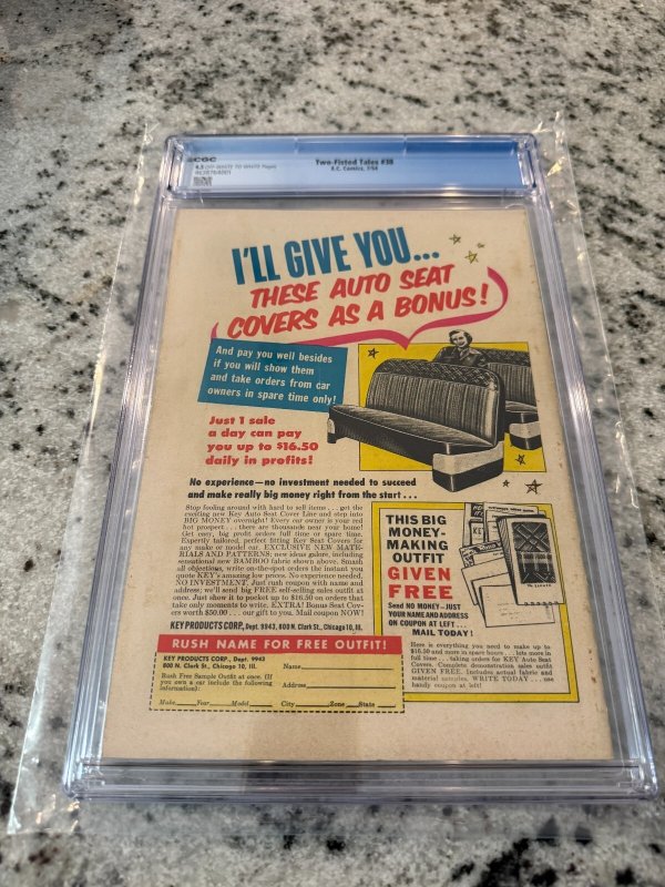 Two-Fisted Tales # 38 CGC Graded 4.5 EC Golden Age Comic Book Pre-Code JH18