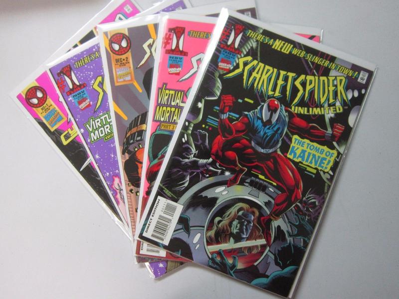 5 Different Scarlet Spider - 8.0 VF - 1995