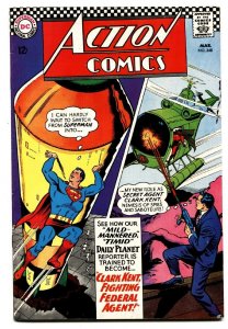 ACTION COMICS #348 comic book 1967-SUPERMAN-MISSLE-H BOMB PANEL VF