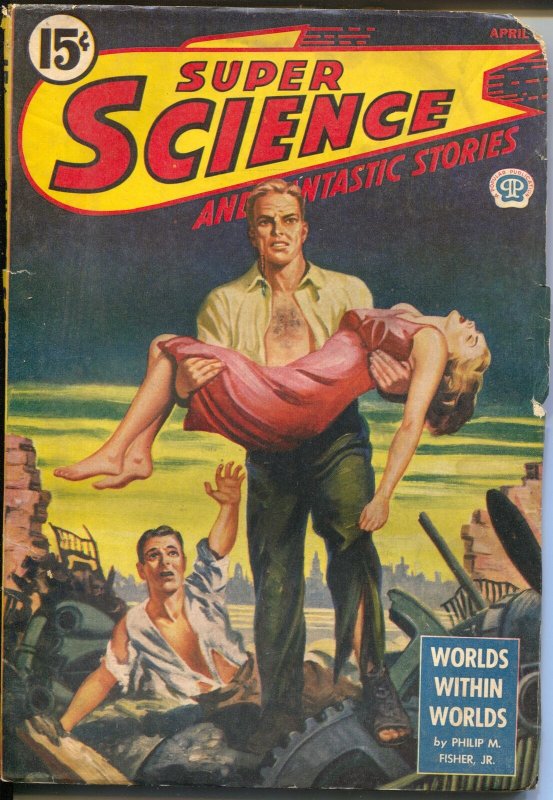 Super Science and Fantastic Stories 4/1945-Popular-Canadian-Hodgson-Chambers-VG