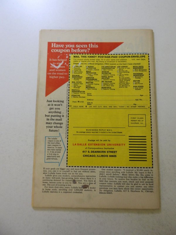 Sub-Mariner #60 (1973) FN- condition stains back cover