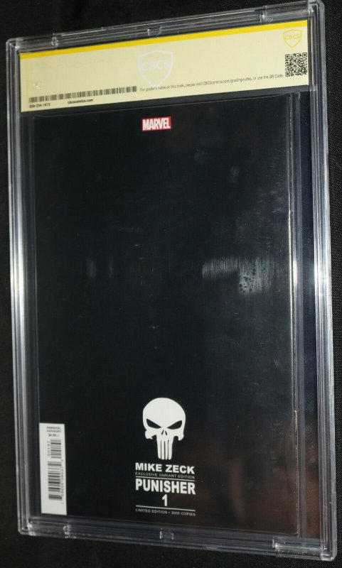 Punisher #1 - Michael Zeck & Matt Rosenberg - CBCS Witnessed Signature 9.8 2018