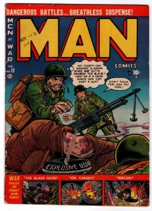 Man Comics #12  G/VG 3.0  1952 Atlas war