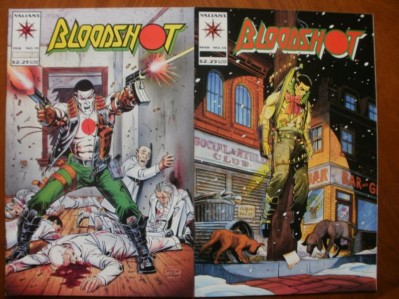 2 Near-Mint Valiant BLOODSHOT #13 Who Killed & #14 Sins of the Father (1994)