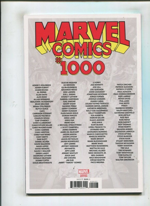2PC MARVEL COMICS #1000 LOT (9.0) VARIANTS!! 2019 