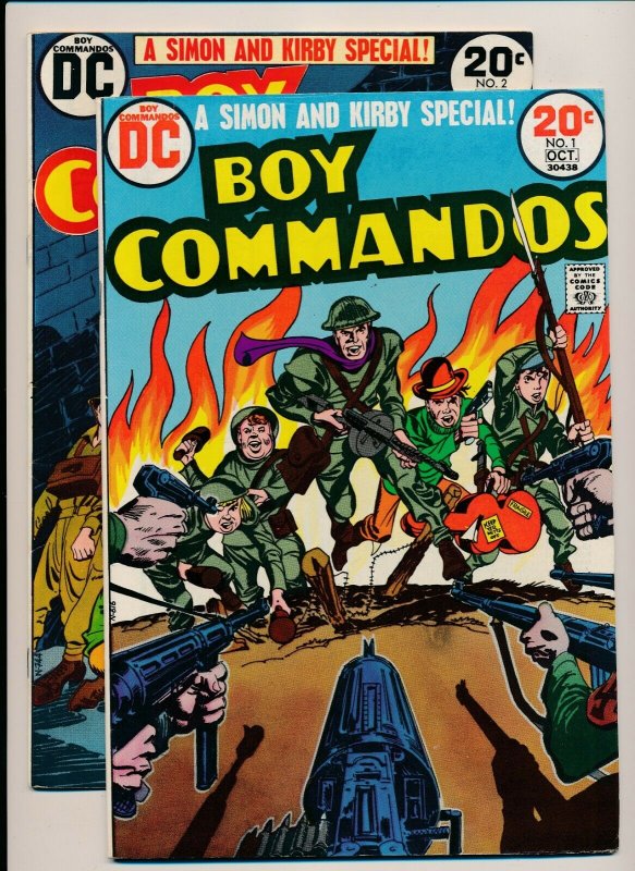 DC Boy Commandos #1 and #2  Simon and Kirby FINE/VERY FINE (137J)