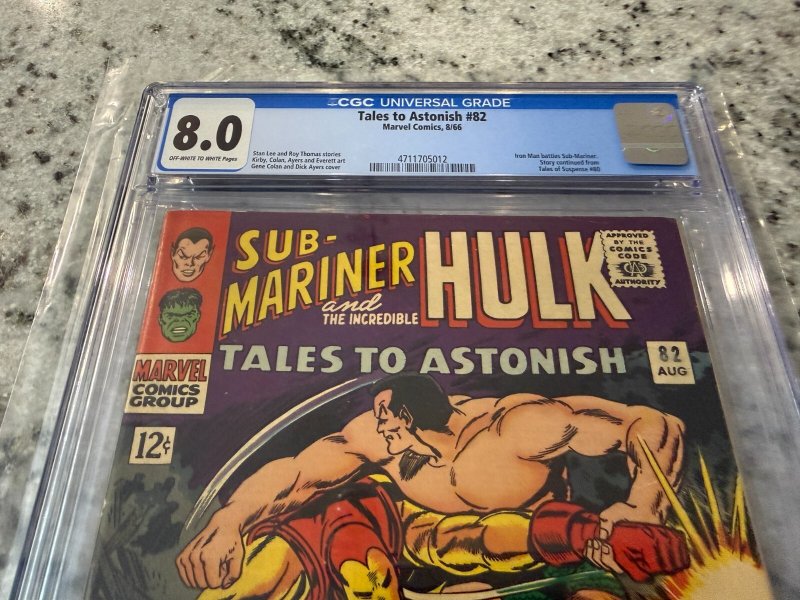 Tales To Astonish #82 CGC Graded 8.0 Marvel Comic Book Iron Man Sub-Mariner JH33