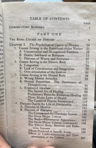 Esoteric healing, Bailey, 1998, some light pencil underlining