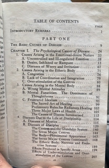 Esoteric healing, Bailey, 1998, some light pencil underlining