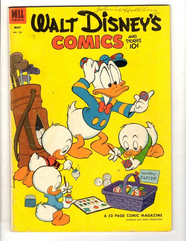 Walt Disney's Comics & Stories # 152 FN- Dell Golden Age Comic Book Mickey JL11