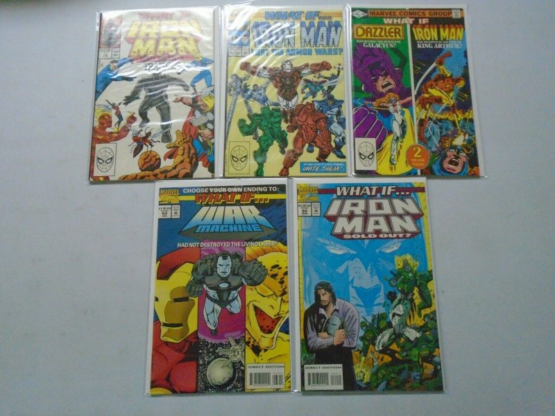 What If? lot 5 different Iron Man issues 8.0 VF