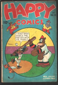 Happy #26 1948-Nedor-Dog & Bear play baseball on cover -Art by Ken Hultgren &...