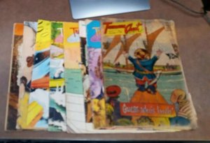 treasure chest of fun and fact 8 issue silver age comics lot run set collection