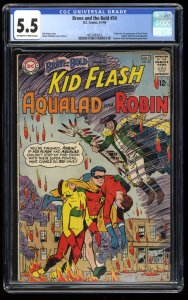 Brave And The Bold #54 CGC FN- 5.5 Off White to White 1st Teen Titans!