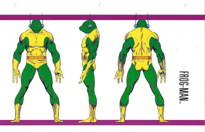 Official Handbook of the Marvel Universe Sheet- Frog-Man I