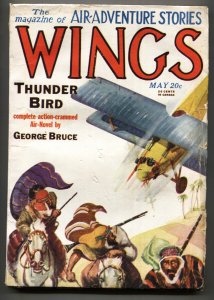 WINGS AUG 1928 // #8 // RARE AVIATION PULP Magazine // Fine-