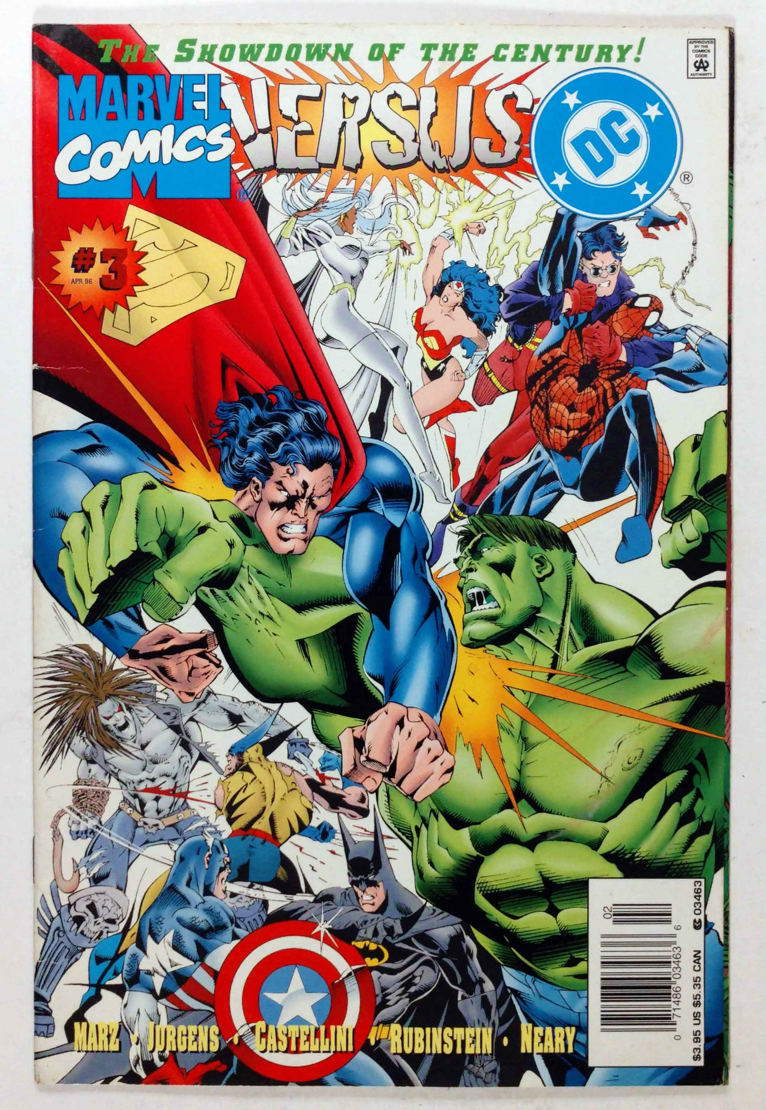 Dc Versus Marvelmarvel Versus Dc 3 Newsstand 1996 Comic Books Modern Age Superhero 6877