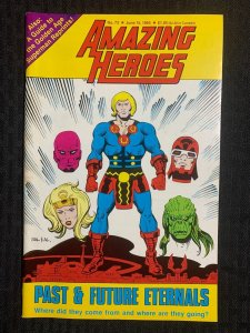 1985 AMAZING HEROES Comic Magazine #73 FVF 7.0 Past & Future Eternals