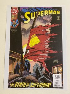 The Death of Superman #75 DC Comics poster by Dan Jurgens