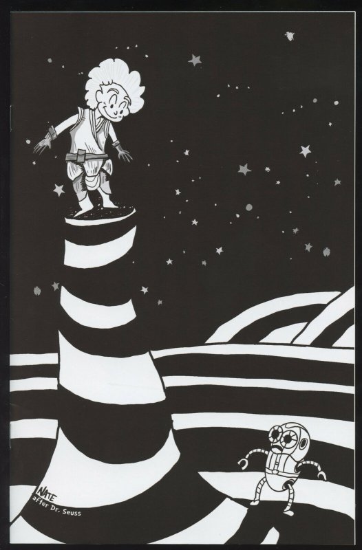 JUNIPER #1 DR SEUSS BLACK & WHITE HOMAGE NATE JOHNSON COMICTOM101 LIMITED TO 300